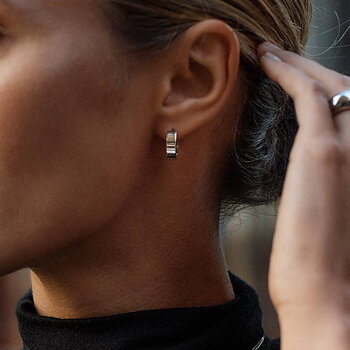 Edblad Fave hoops silver