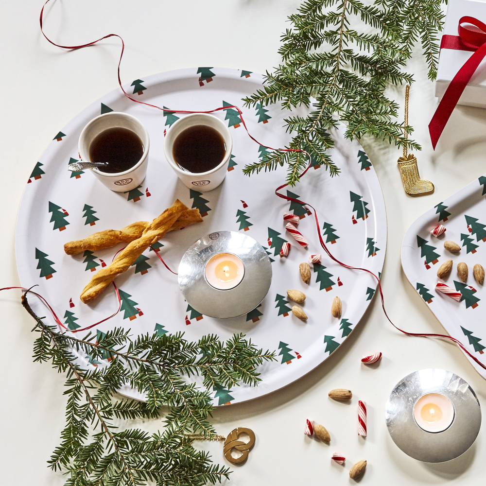 Christmas Forest Round Serving Tray - 38 cm - 3