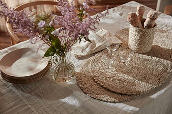 Table mat twist Elin nature/grey oval - 2
