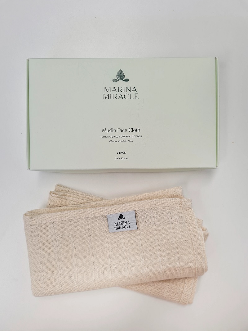 Marina Miracle Muslin Face Cloth 2 pack - 4