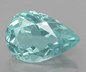 Piedra preciosa de apatita azul paraiba natural en forma de pera de 0,62 ct