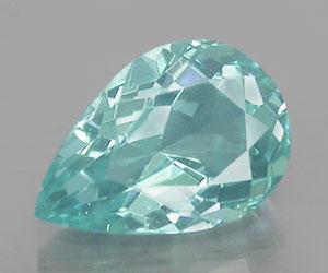 Piedra preciosa de apatita azul paraiba natural en forma de pera de 0,62 ct - 3