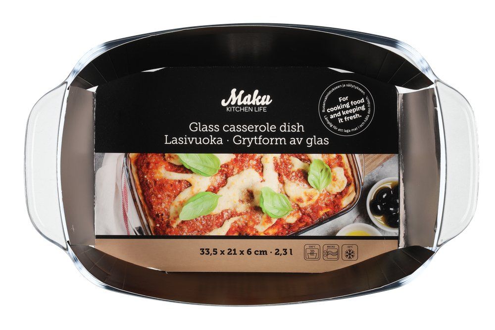 Grytform av glas 2,3 l - 2