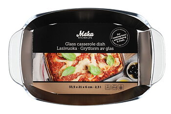 Grytform av glas 2,3 l