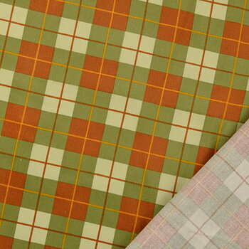 Retro Rutig Baby Cord / Manchester Oliv