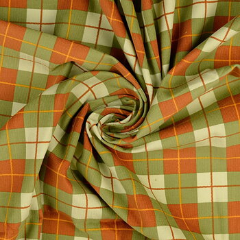Retro Rutig Baby Cord / Manchester Oliv