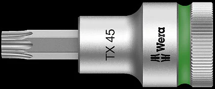 Torx Bitshylsa 1/2" T45, Wera