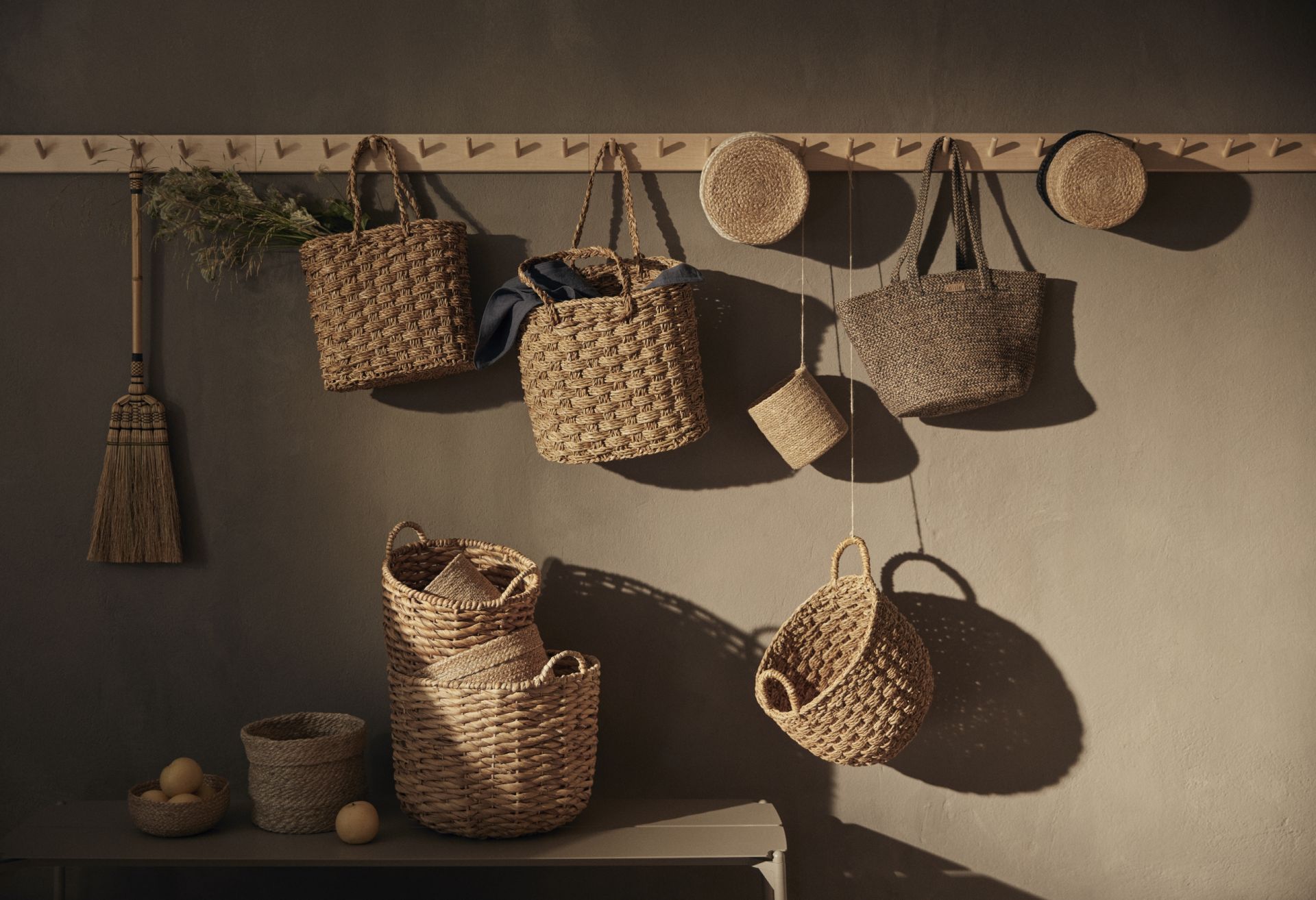Basket round twist Lily natural S/2 - 2