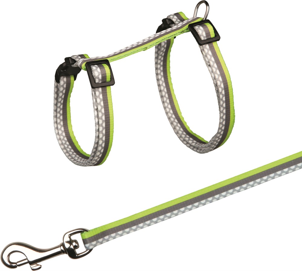 Kattsele med koppel, 27-45 cm/10 mm, 1,20m