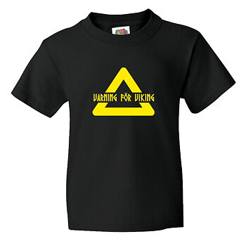 Barn t-shirt: Varning För Viking - Viking Art Kollektion (9-11 år)
