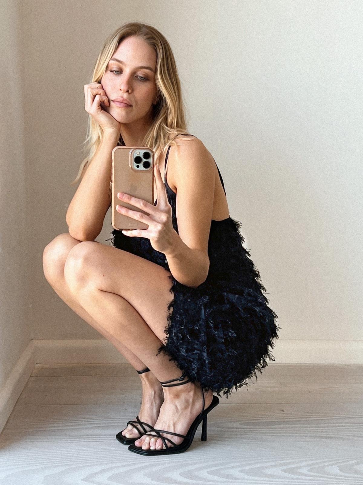 Neo Noir Lilja Fringe Dress, Black - 9