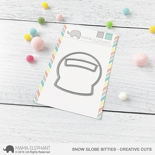 DMAMA ELEPHANT-SNOW GLOBE SCENES  STAMP &DIES - 2