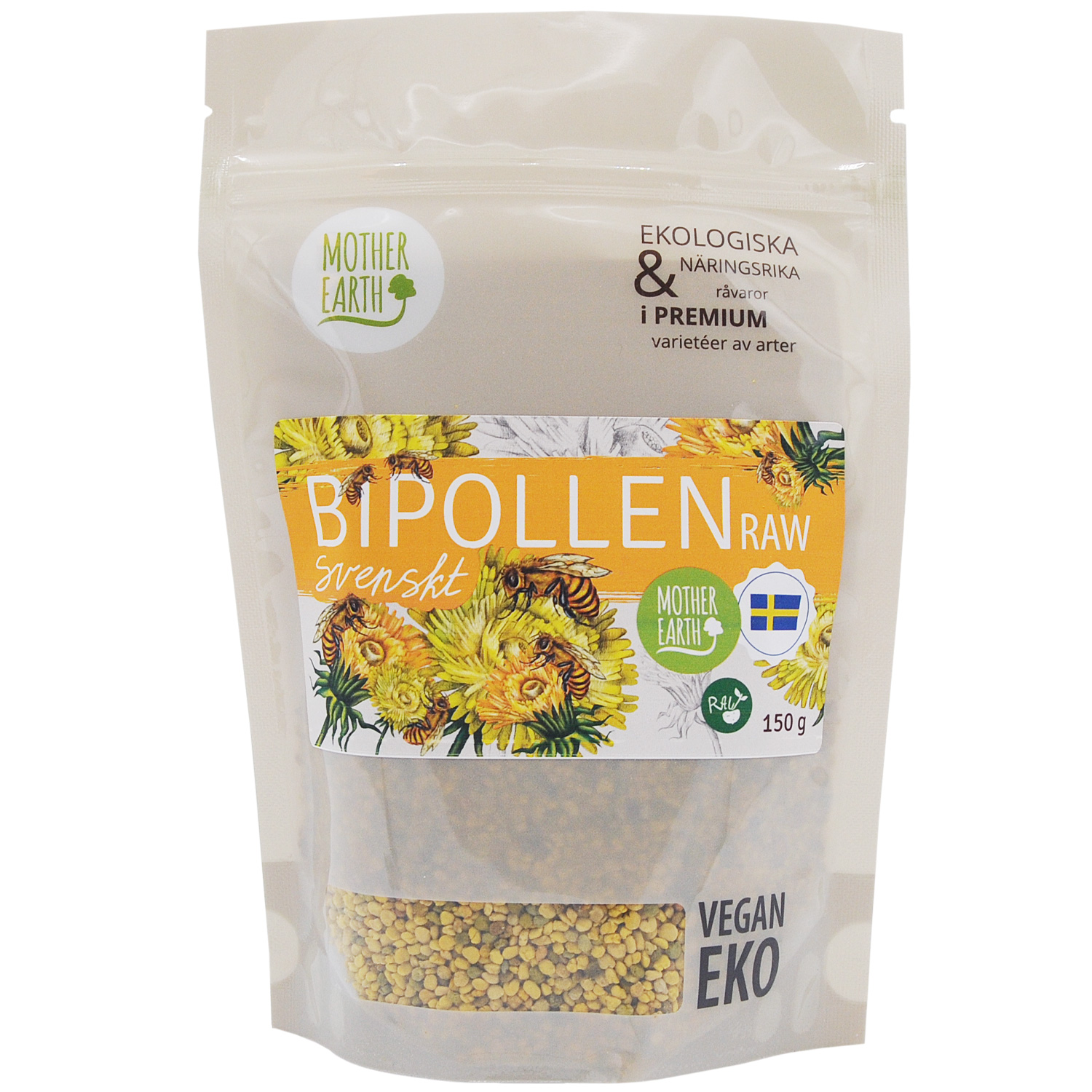 Bipollen Svenskt Raw & EKO 150g - Mother Earth