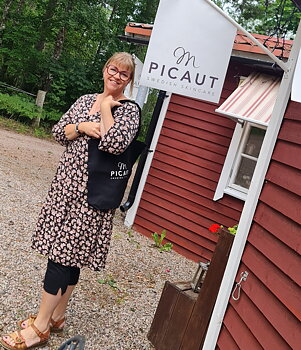 Svart Canvasbag M PICAUT ekologisk bomull