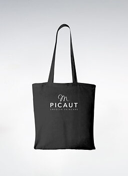 Svart Canvasbag M PICAUT ekologisk bomull