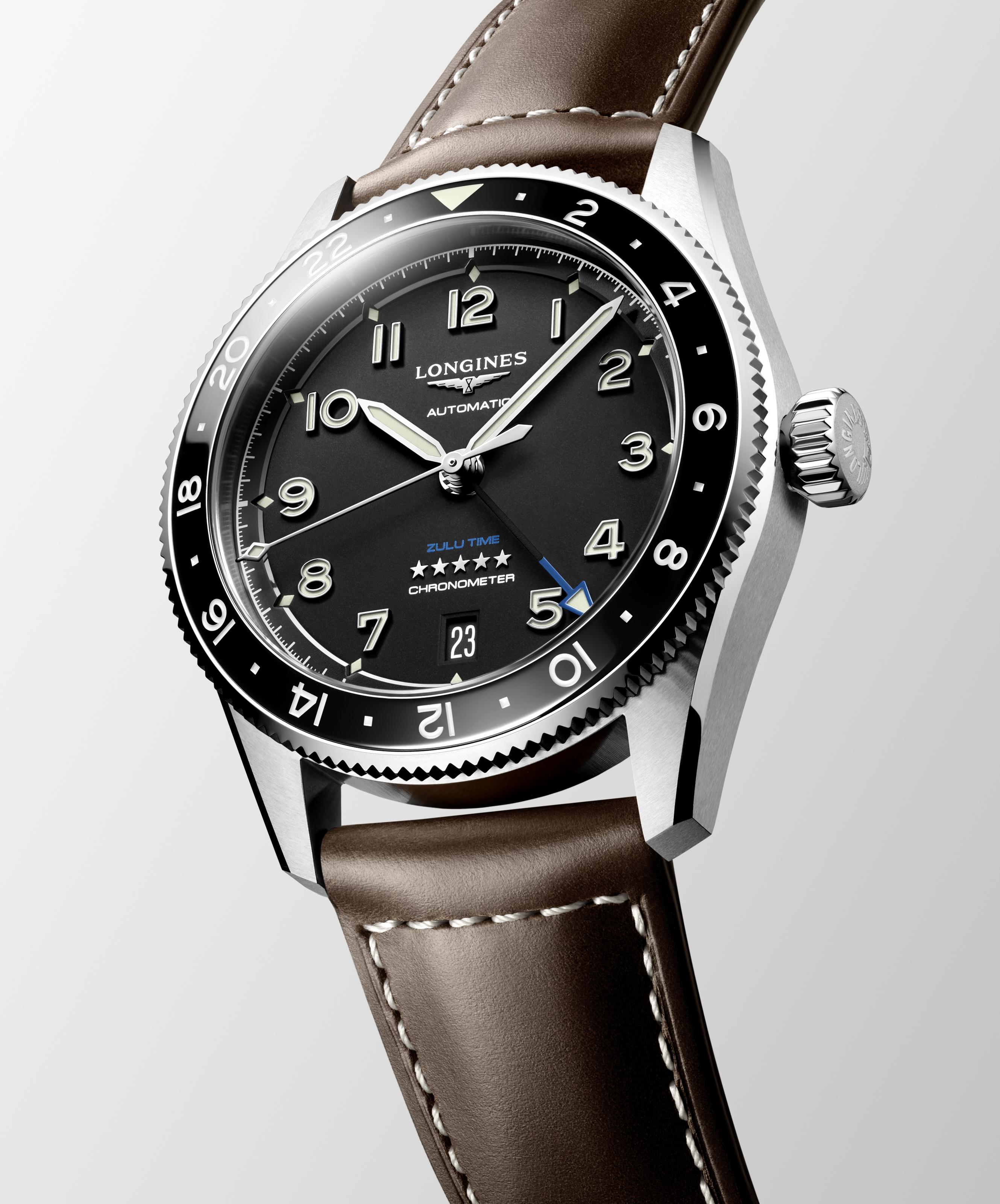 L3.802.4.53.2 Longines Spirit Zulu Time 39 svart