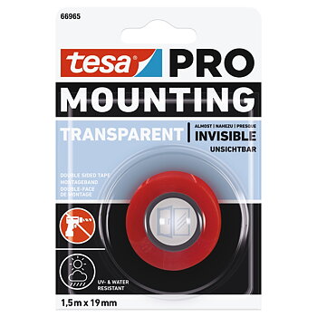 Monterings tejp PRO Transp. 1,5MX19MM