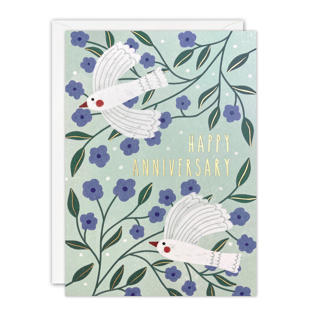 Anniversary Birds Sunbeams Card