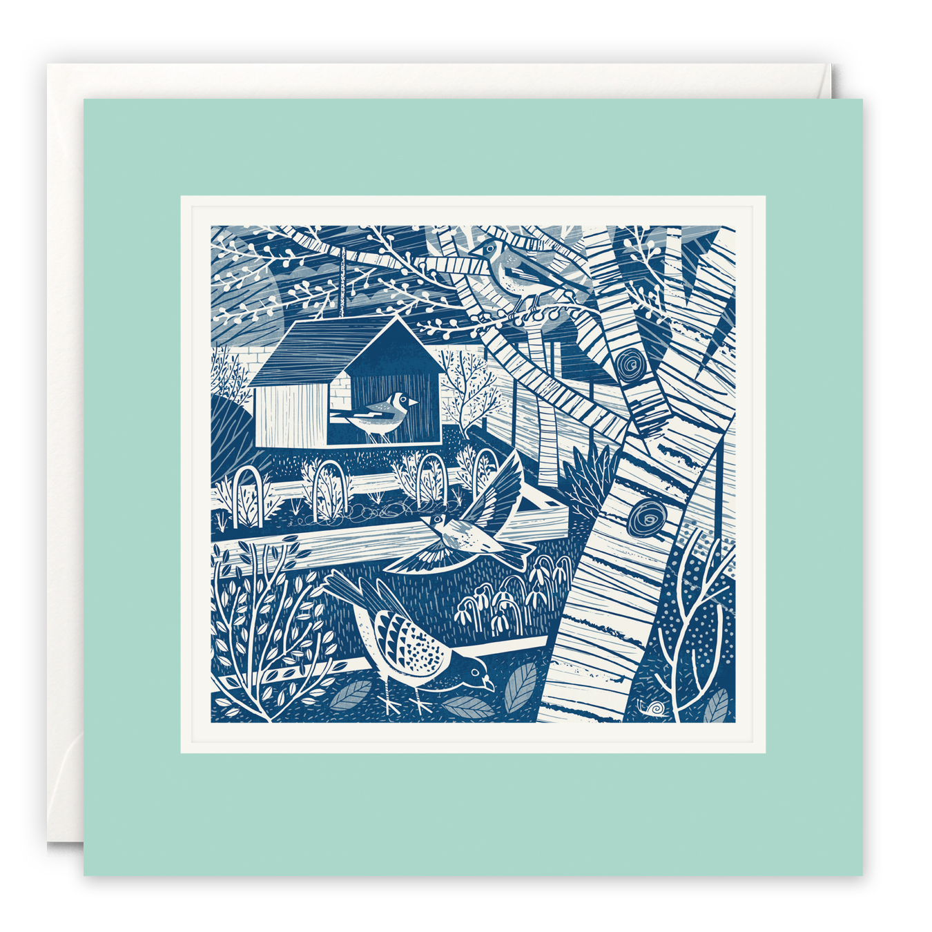 Garden Bird House Paintworks Card