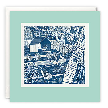 Garden Bird House Paintworks Card