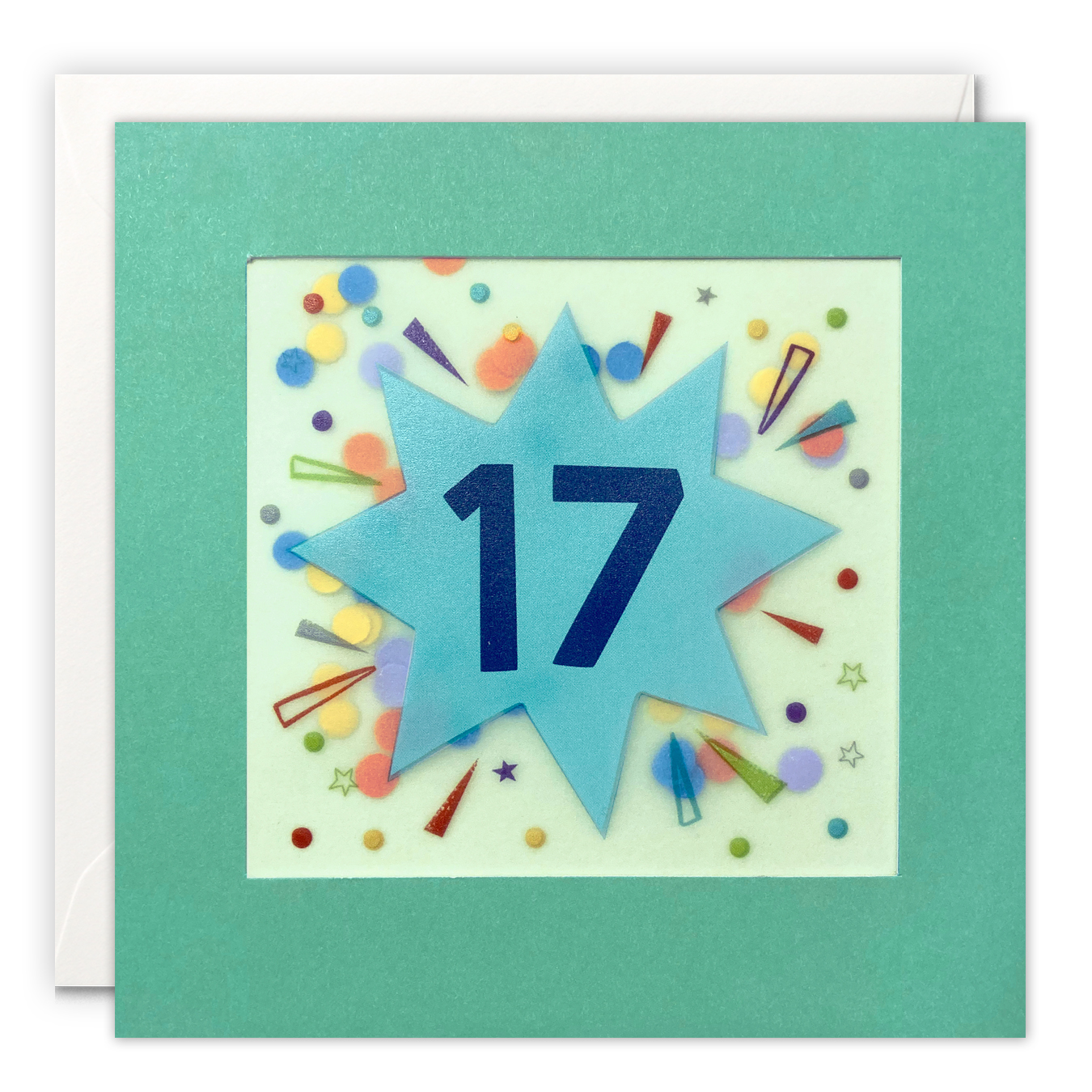 Age 17 Star Paper Shakies Card