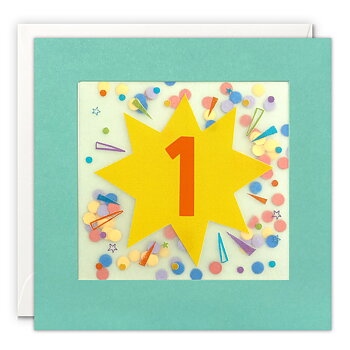Age 1 Star Paper Shakies Card