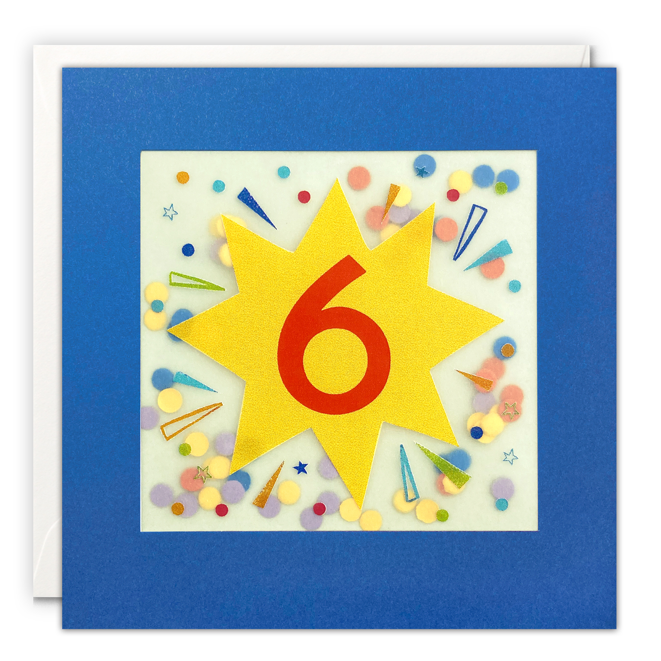 Age 6 Star Paper Shakies Card