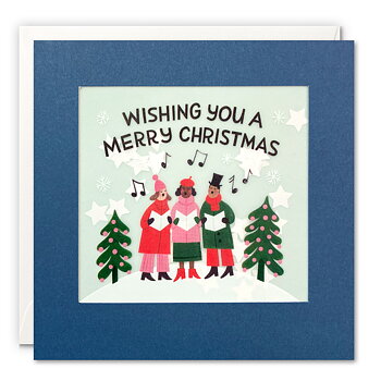 Carol Singers Christmas Paper Shakies Card