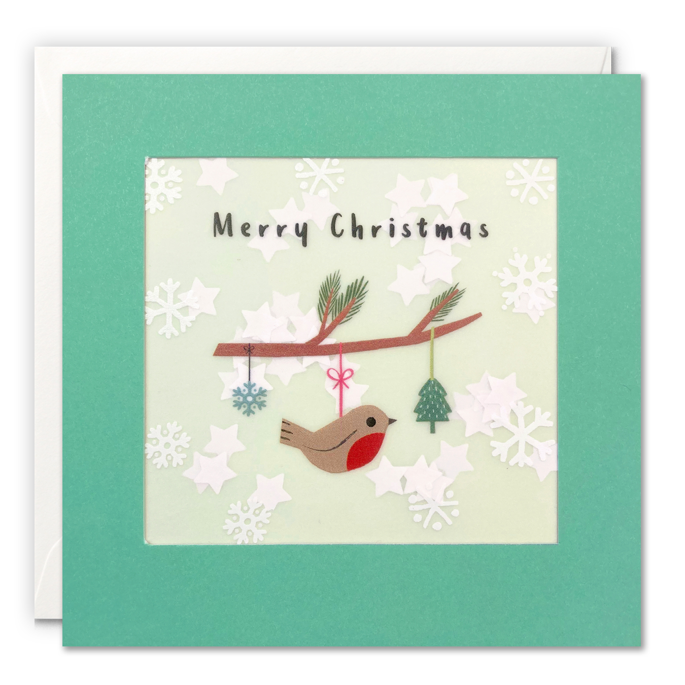 Robin Decoration Christmas Paper Shakies Card