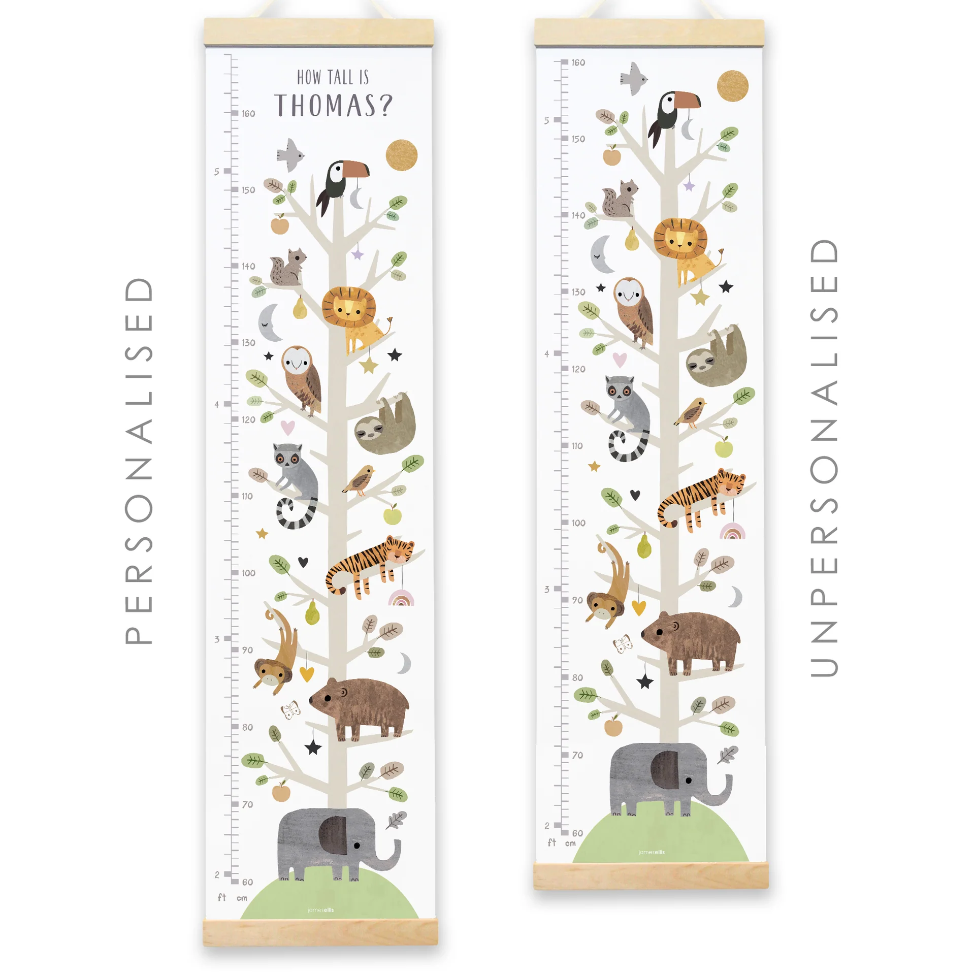 Animal Tree Height Chart