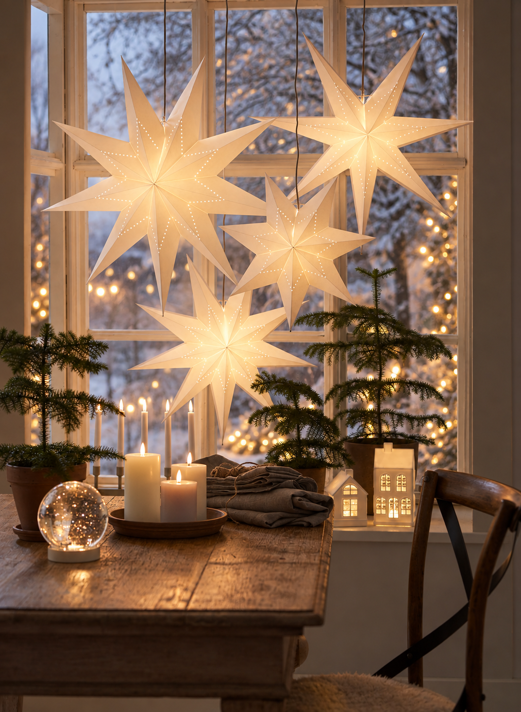 Stjärna - Adventsstjärna - Vit - Stella - 80x80 cm 