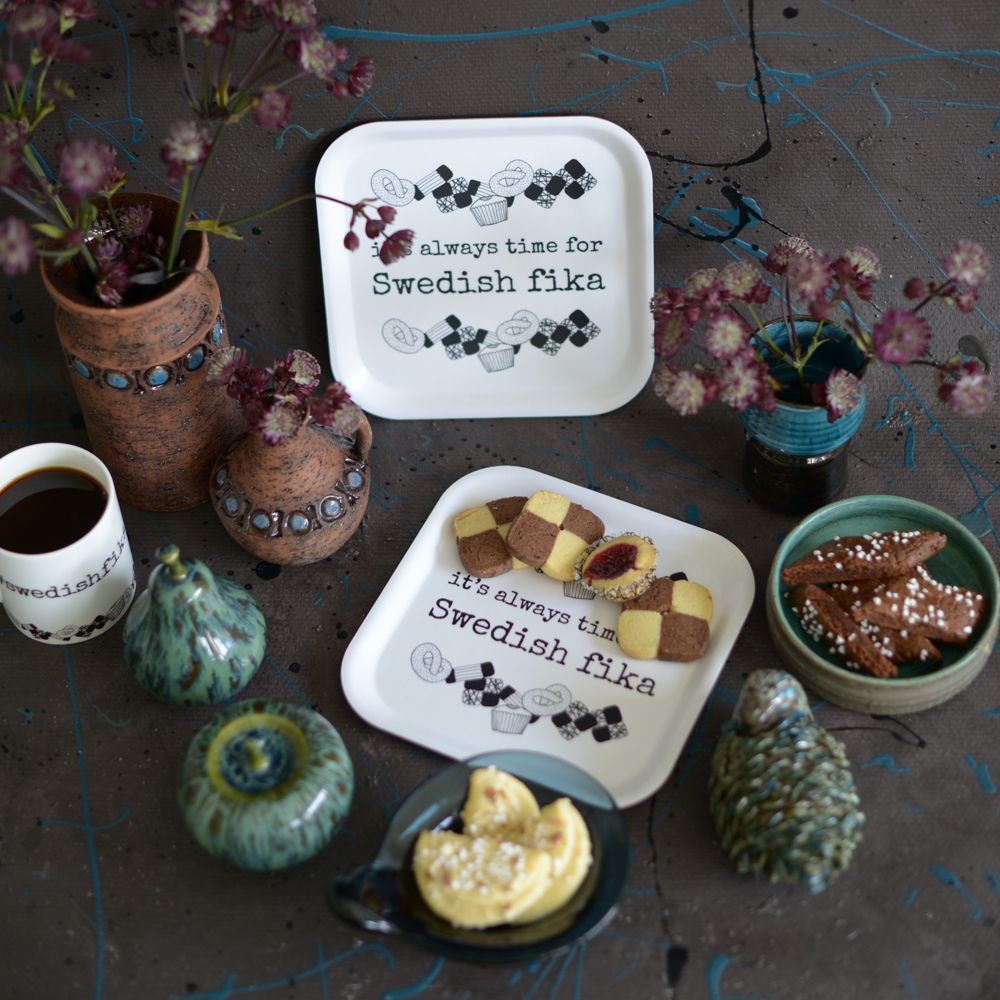 tray/cookie plate SWEDISH FIKA 20x20 cm - 3