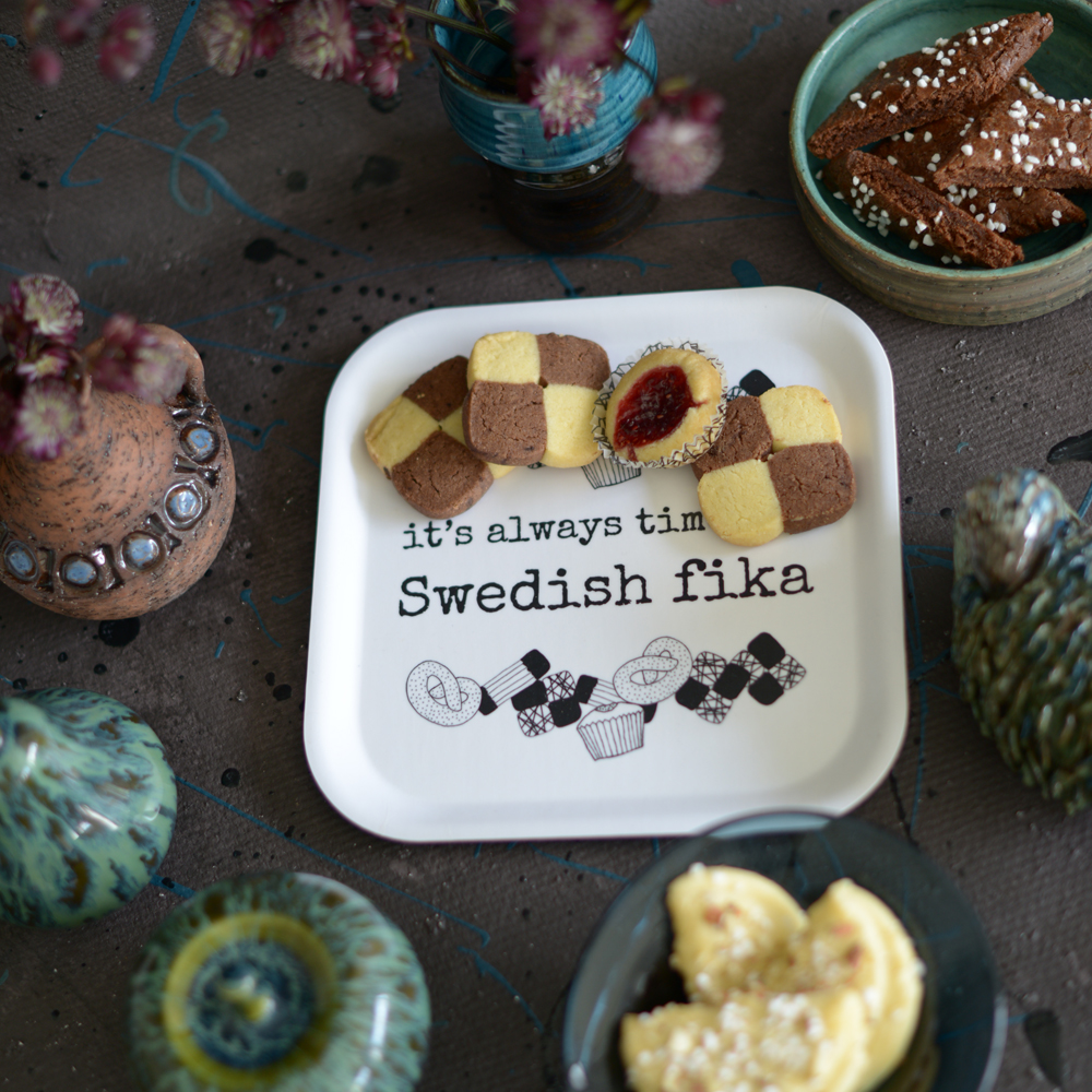 tray/cookie plate SWEDISH FIKA 20x20 cm - 4