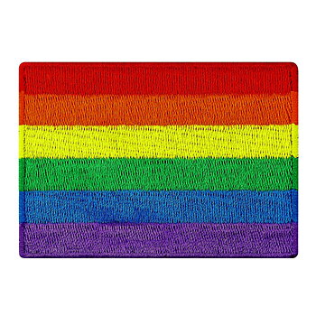 Broderat regnbågsflagga pride-tygmärke