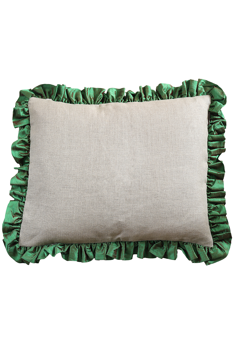Kudde Ruffle Emerald   - 2