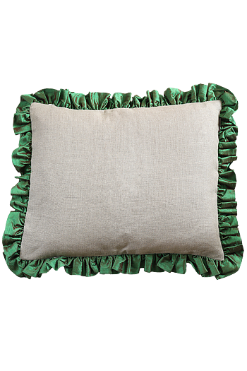 Kudde Ruffle Emerald  