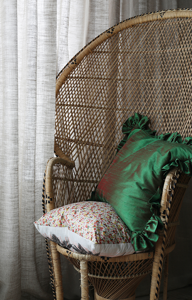 Kudde Ruffle Emerald   - 3