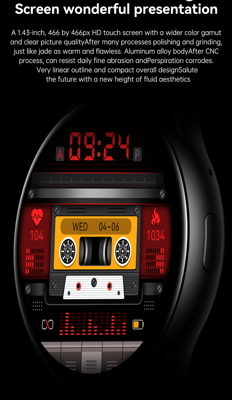 Philippe Palmer Smart Watch LP56 AMOLED Gold - 23