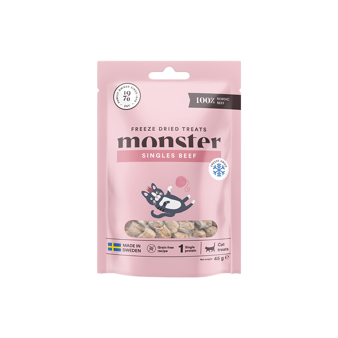 Monster Frystorkat Kattgodis Biff 45g