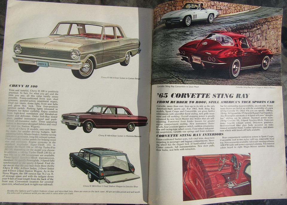 1965 Chevrolet Full Size, Chevelle Corvair Chevy II Corvette broschyr R1 - 4