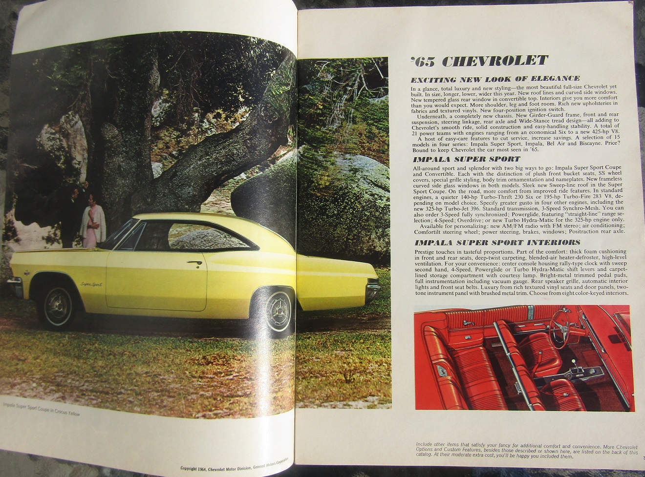 1965 Chevrolet Full Size, Chevelle Corvair Chevy II Corvette broschyr R1 - 2