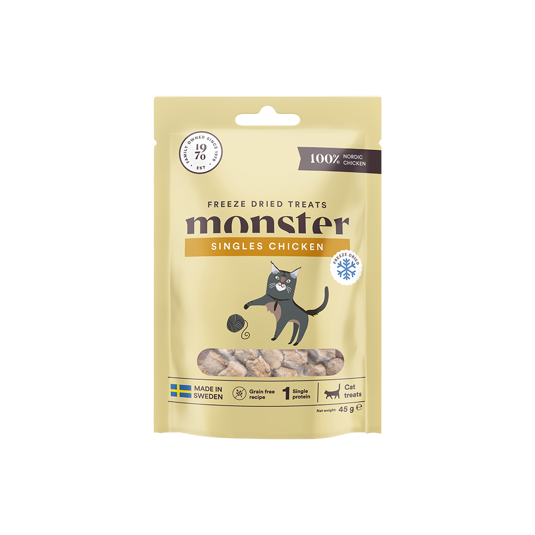 Monster Frystorkat Kattgodis Kyckling 45g