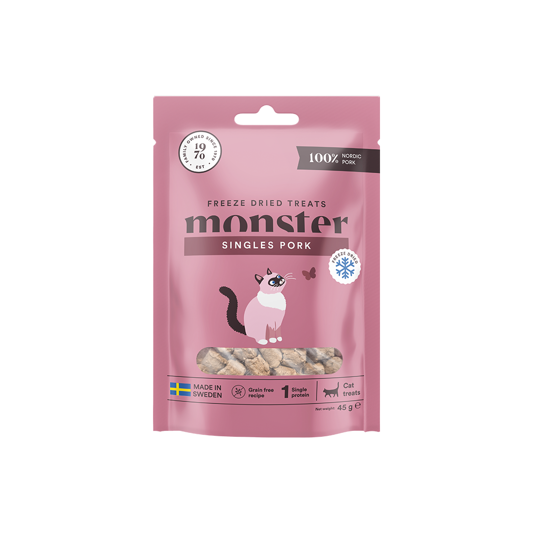Monster Frystorkat Kattgodis Gris 45g