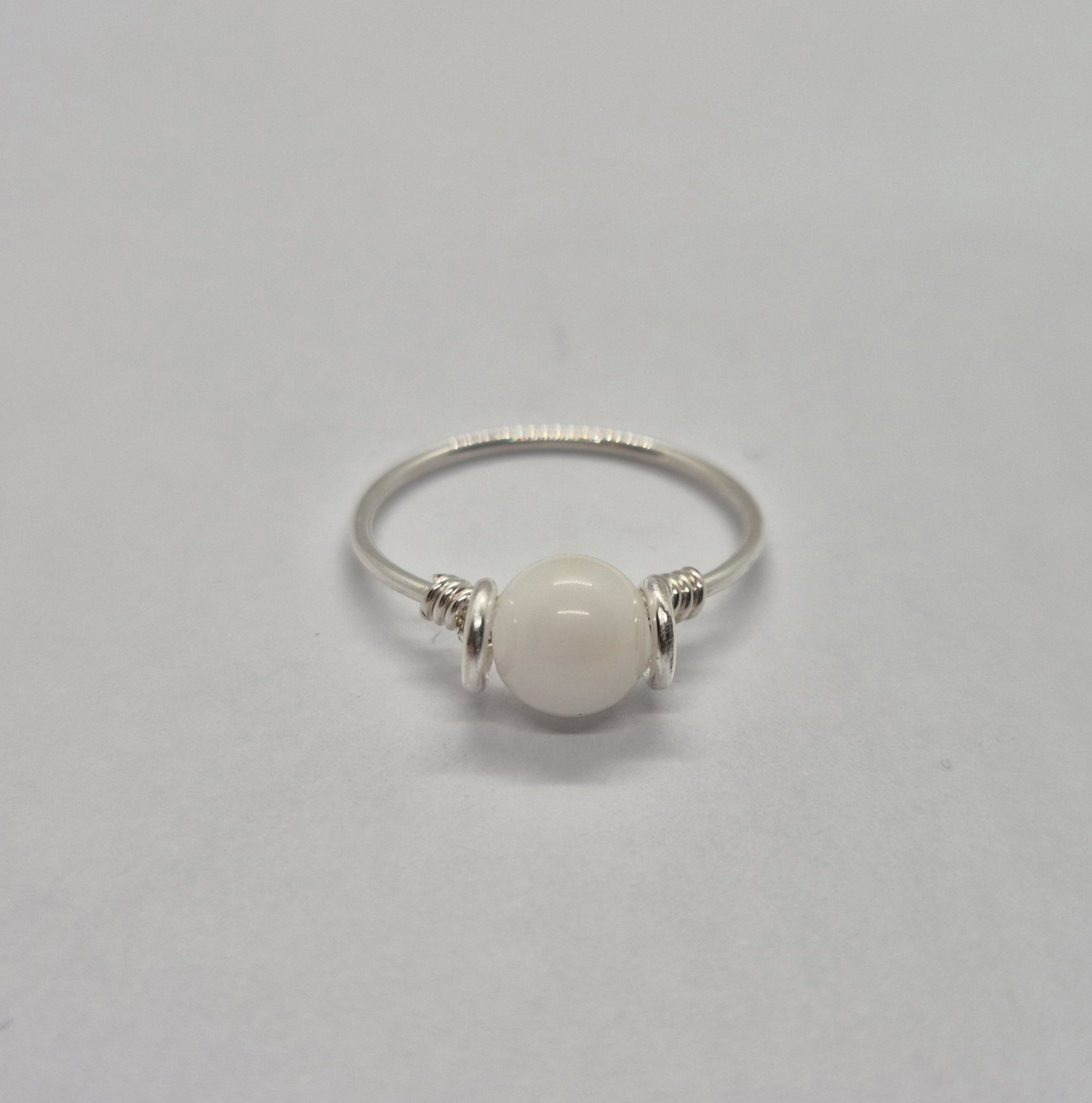 Trådring med ädelsten - 925 Sterling Silver  - 14