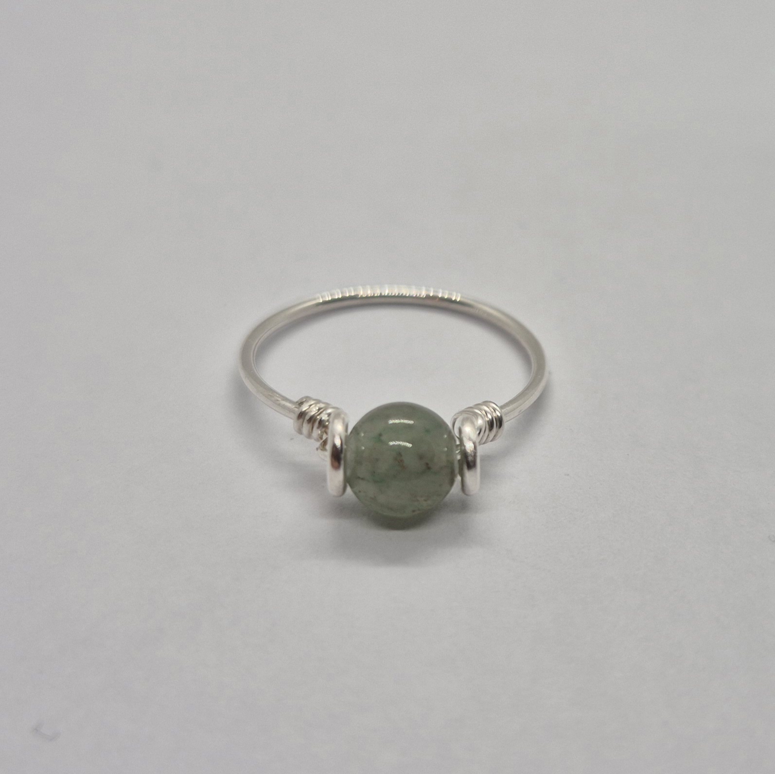 Trådring med ädelsten - 925 Sterling Silver  - 11