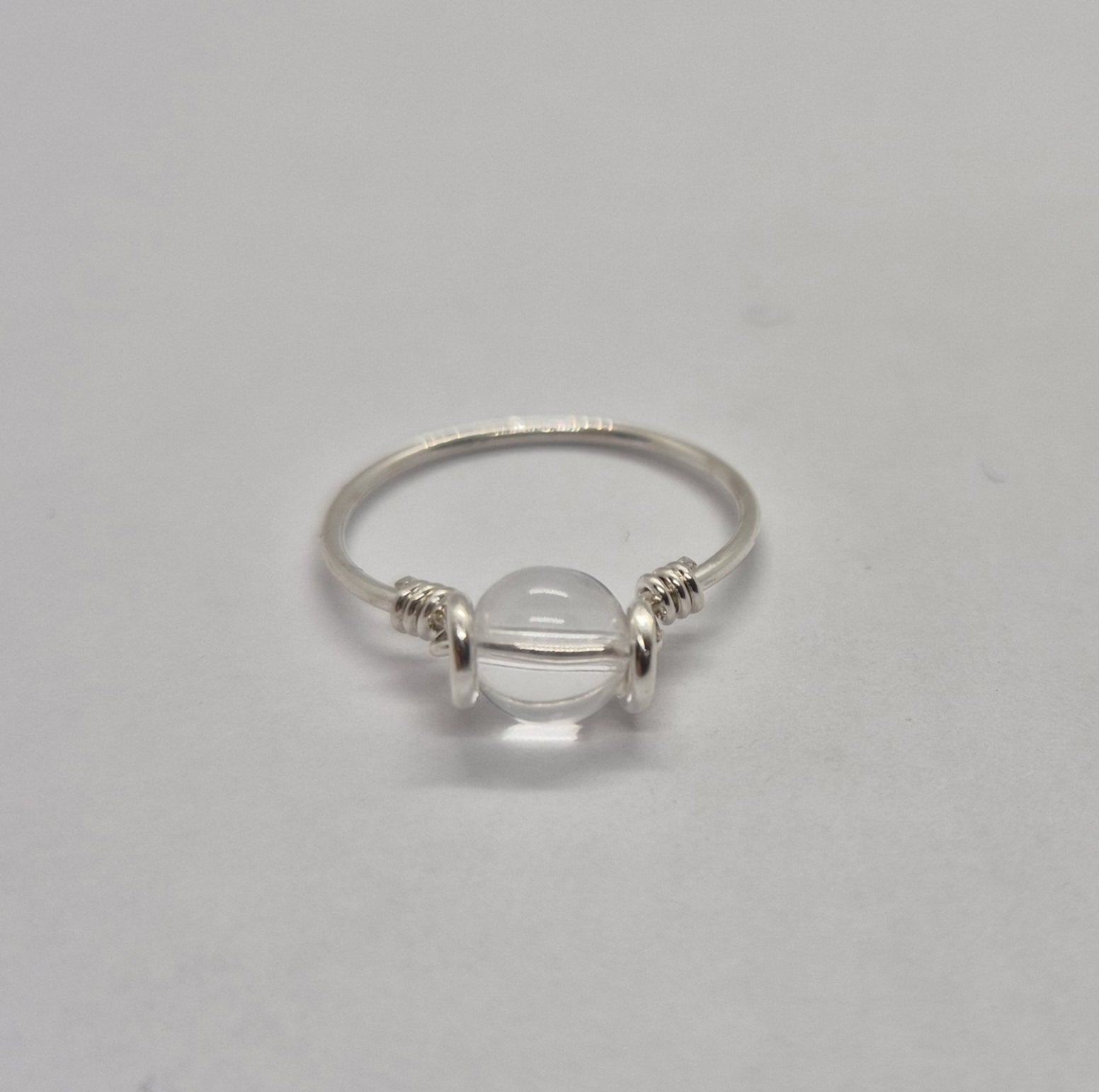 Trådring med ädelsten - 925 Sterling Silver  - 15