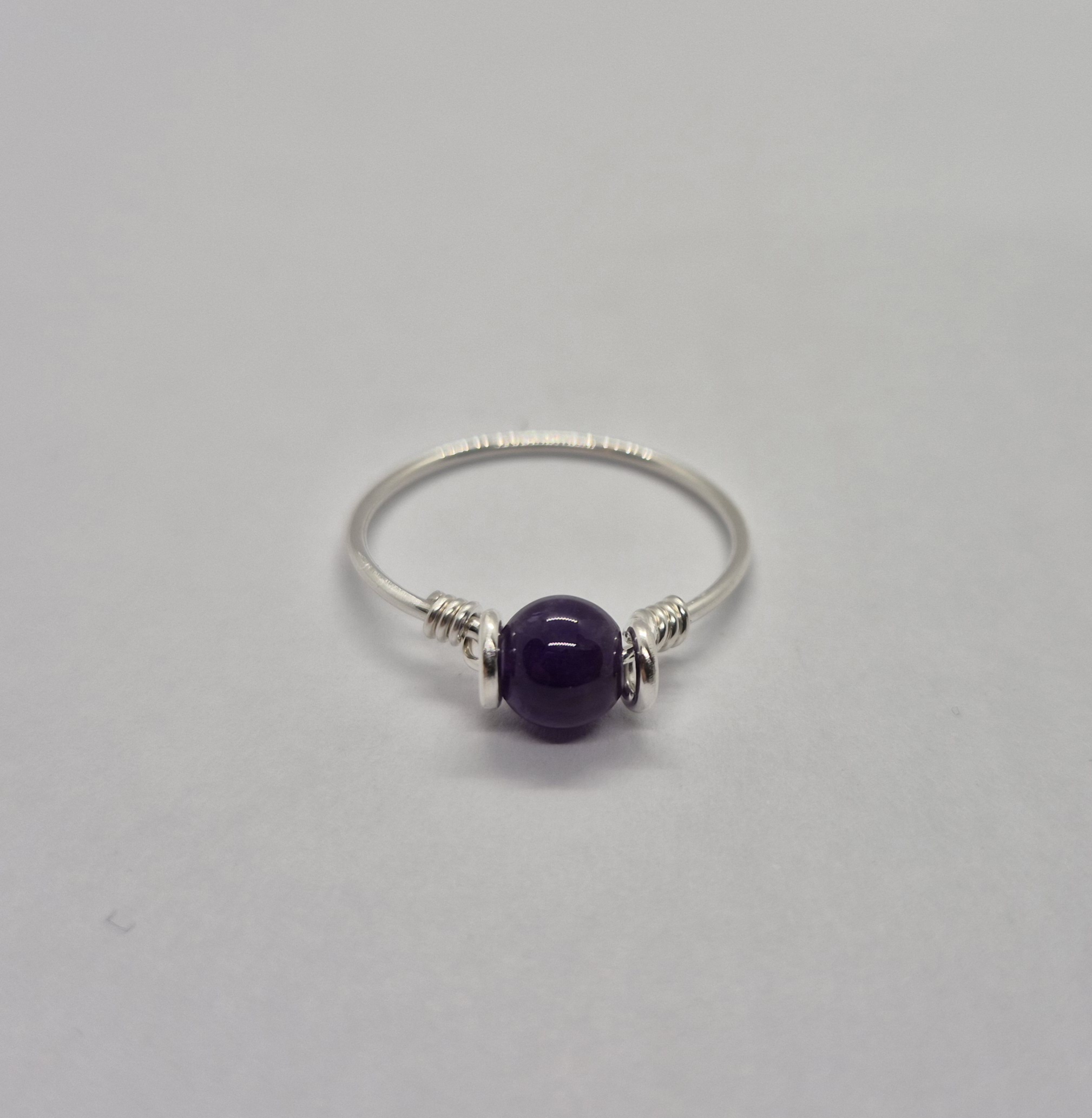 Trådring med ädelsten - 925 Sterling Silver  - 7