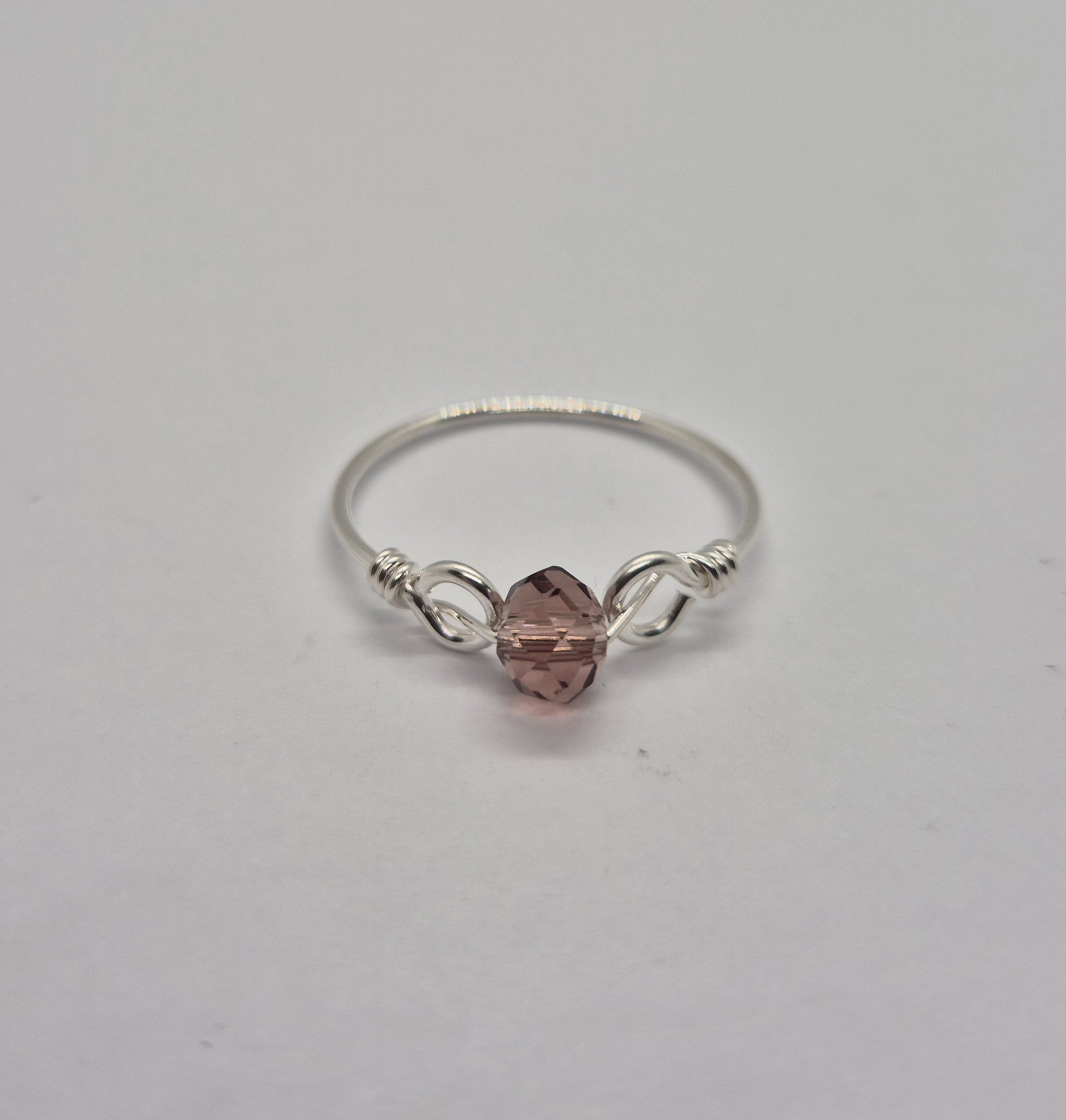 Trådring med kristall - 925 Sterling Silver  - 5