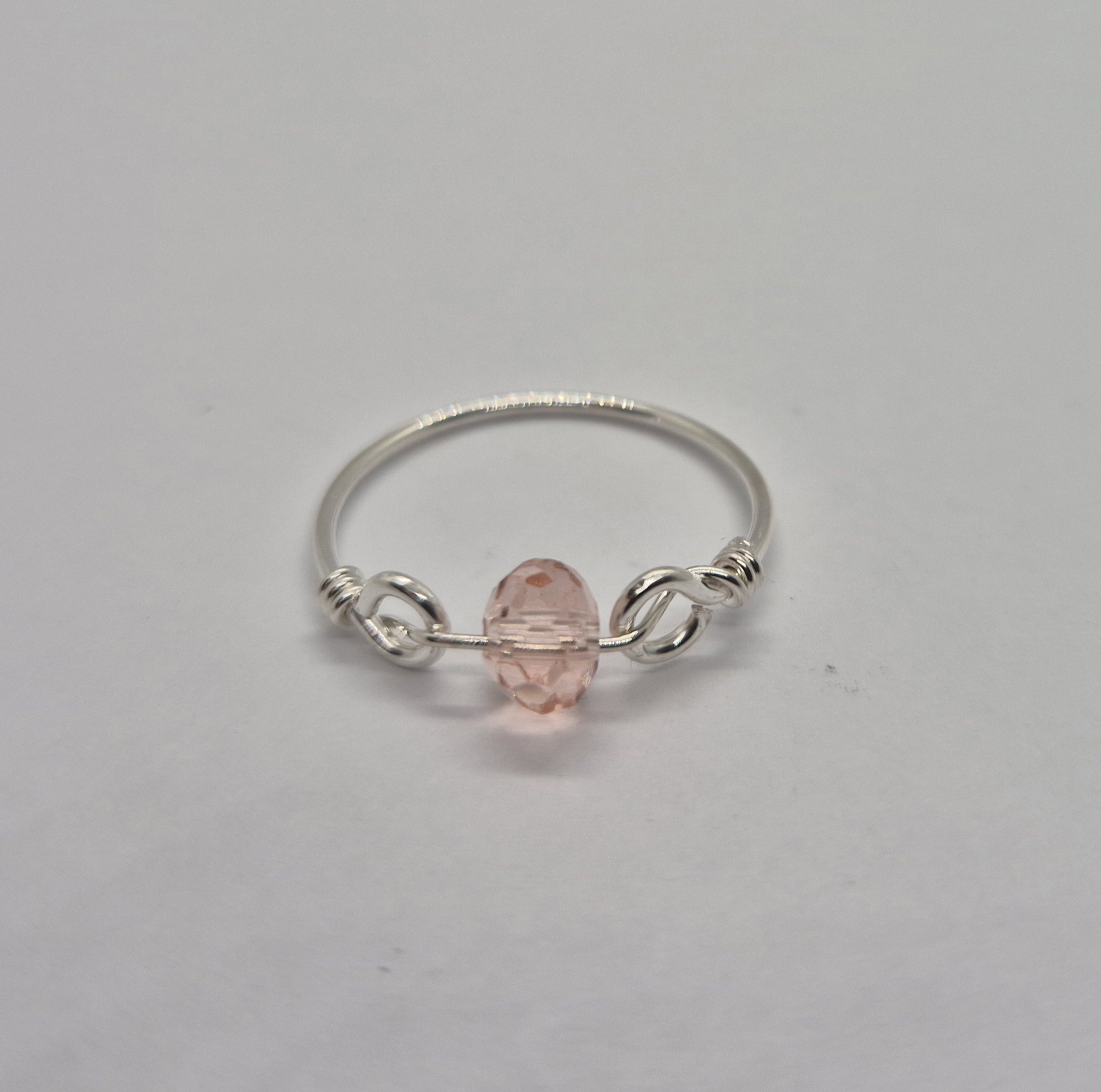 Trådring med kristall - 925 Sterling Silver  - 4