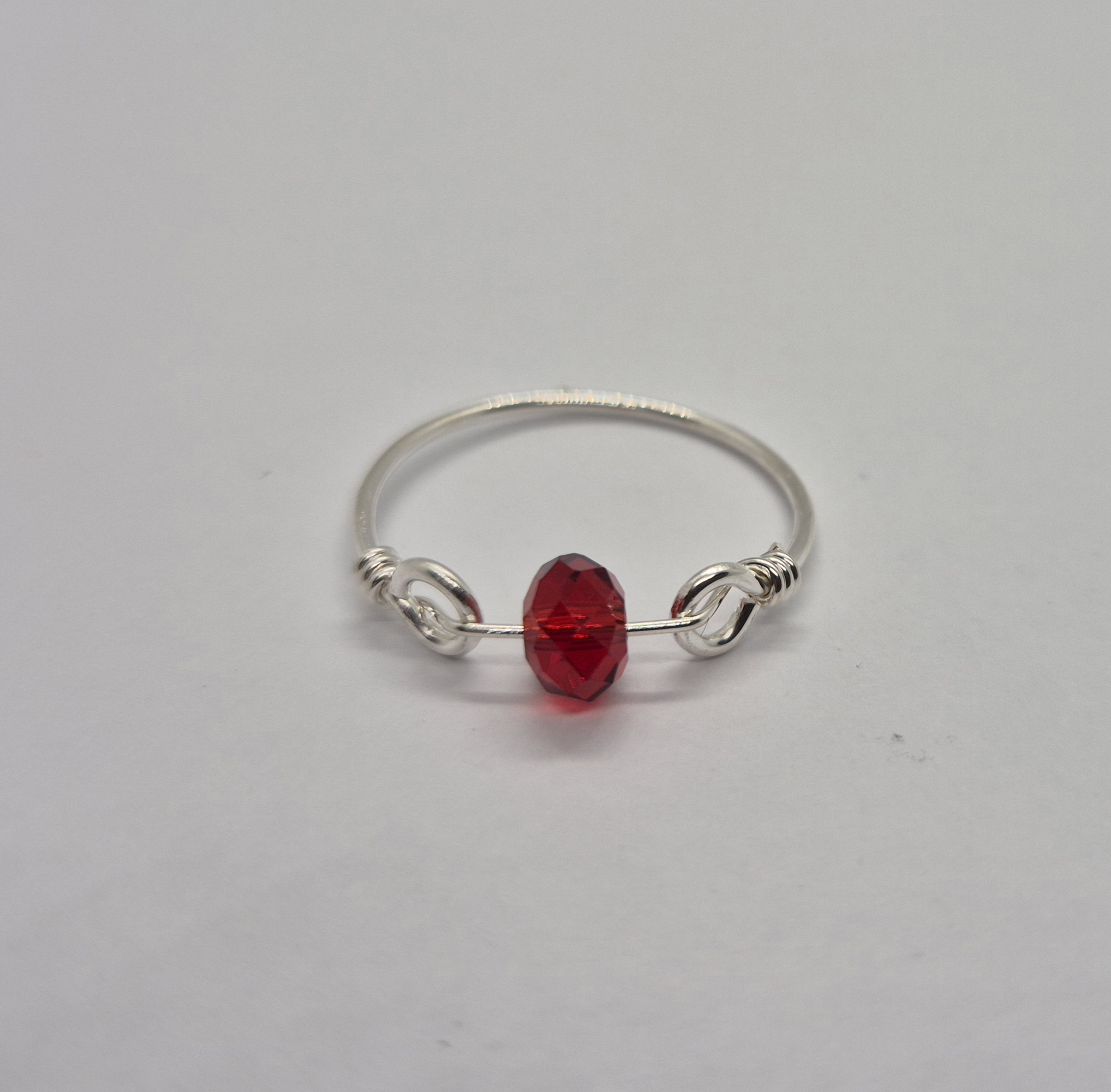 Trådring med kristall - 925 Sterling Silver  - 3